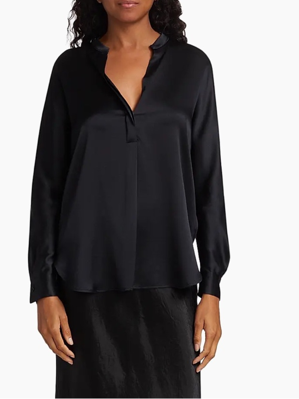Vince Silk Long-Sleeve Blouse